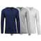 Men's Long Sleeve Waffle-Knit Thermal Henley Shirt 3 Pack